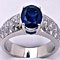 Sapphire and Diamond Wedding Band Engagement Ring